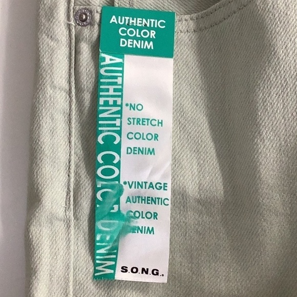 S.O.N.G. 90s Boyfriend Jean light green Size 13 New With Tags - Picture 7 of 8